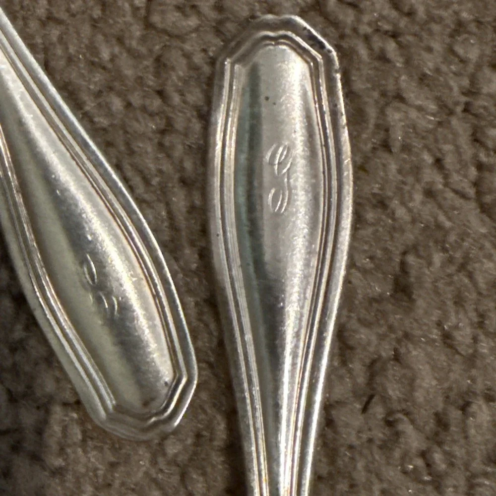 Vintage WM Roger And Sons Fork &Spoons Monogrammed 